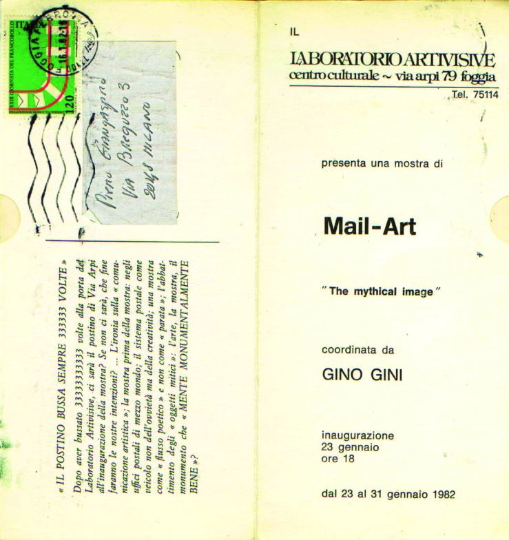 1982 mail art laboratorio arti visive foggia 1